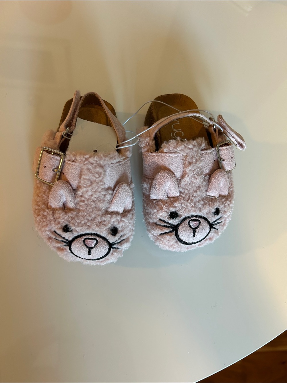 Sugar Pink Plush Bunny Buckle Sandal clogs size 5 toddler